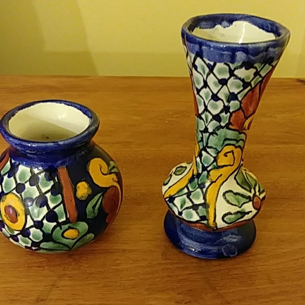 Two Painted Pottery Vases